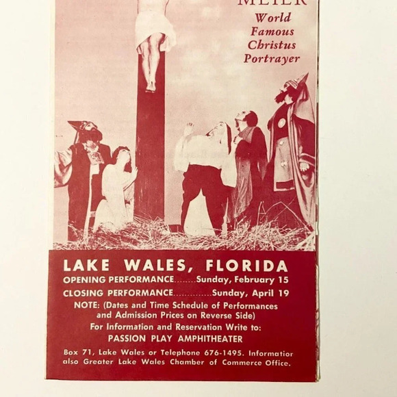Vintage 1970 Florida  Black Hills Passion Play Lake Wales Brochure Souvenir - Picture 3 of 12